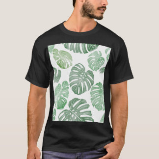 Watercolor monster, tropical seamless wallpaper. T-Shirt