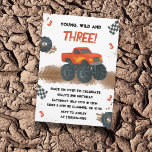 Watercolor Monster Truck 3rd Birthday Invitation<br><div class="desc">I created this invitation for my son’s upcoming third birthday — he’s obsessed with monster trucks and instantly picked the red one because it reminds him of his favourite character. Designed with love and watercolor detail, this invite brings big truck energy to your little one’s special day. I know how...</div>