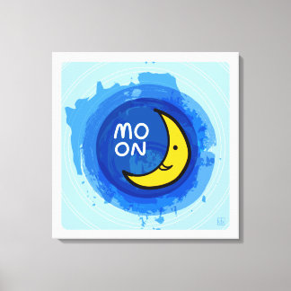 Watercolor Moon Large Abstract Wall Art