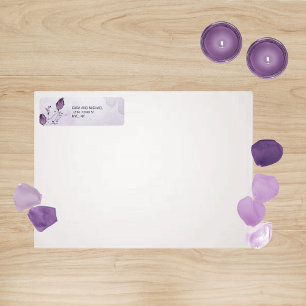 Watercolor Morada Return Address Label