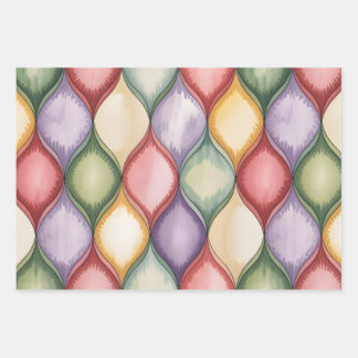 Watercolor Mosaic Wrapping Paper Sheet