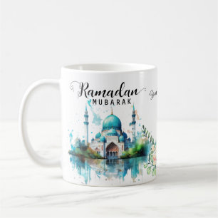 Watercolor mosque Ramadan mubarak Mug