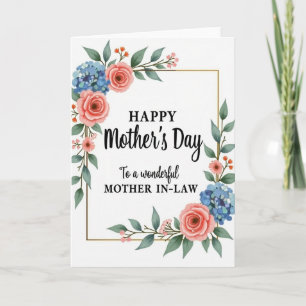 Watercolor Mother In Law Card