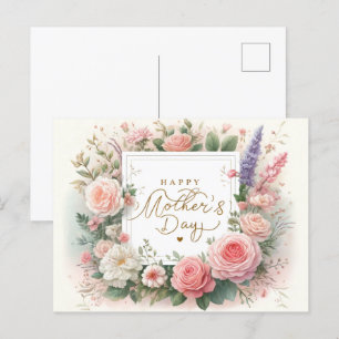 watercolor Mother’s Day postcard 