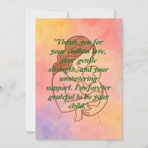 Watercolor Mother's Embrace Greeting Card