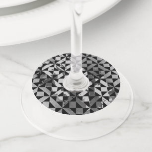 Watercolor motifs 5 wine glass tag