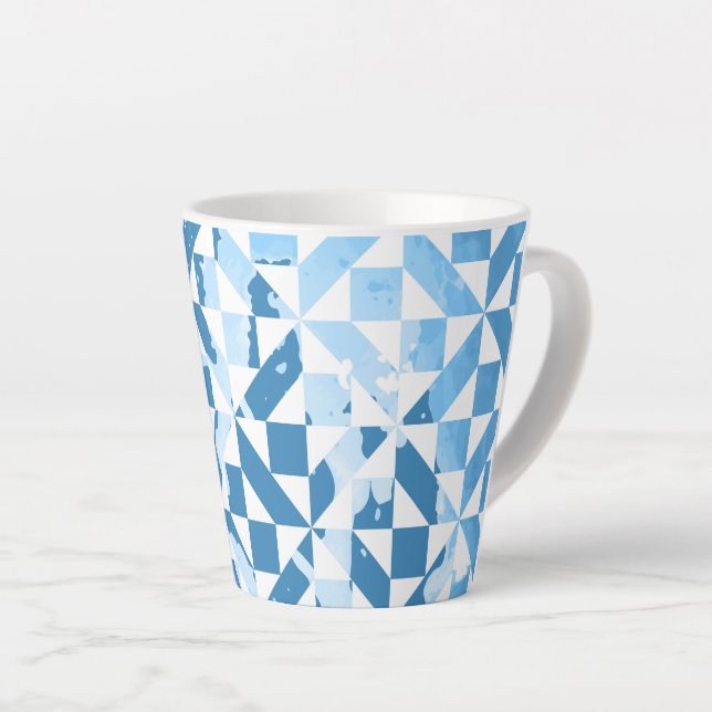 Watercolor motifs latte mug (Right Angle)