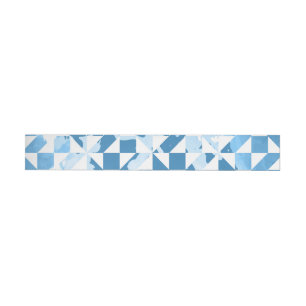 Watercolor motifs wrap around label
