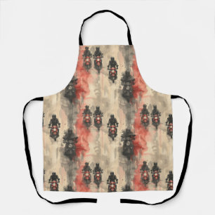 Watercolor motorcycles, bikers, racing, motorcycli apron