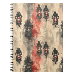 Watercolor motorcycles, bikers, racing, motorcycli notebook