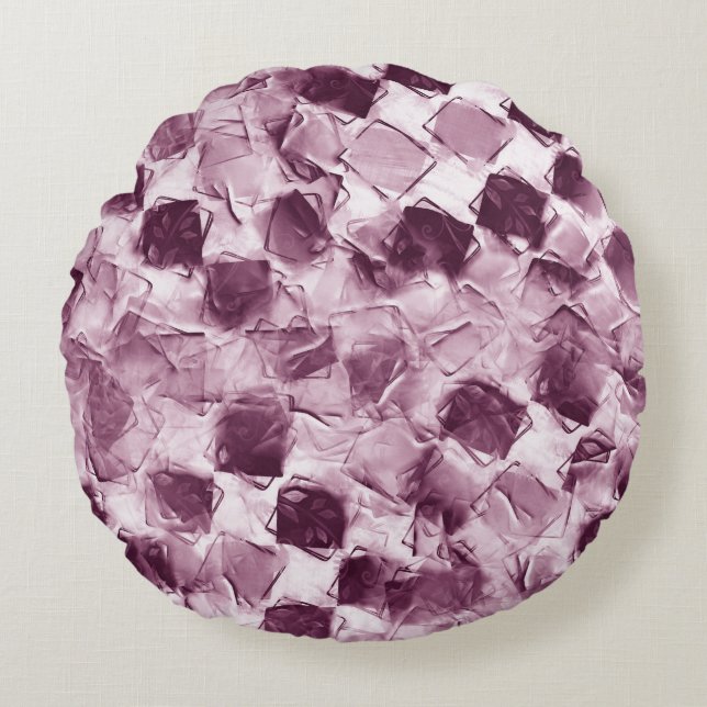 Watercolor mottled texture background. Hand drawn  Round Pillow (Front)