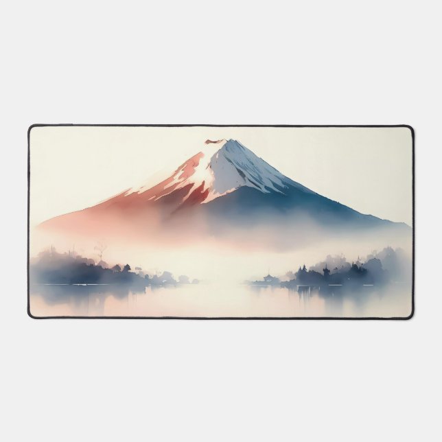 Watercolor Mount Fuji Desk Mat (Front)