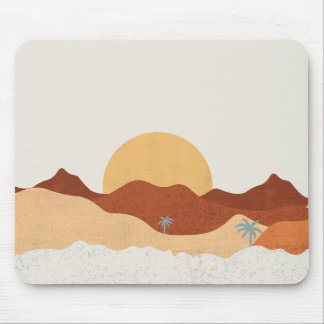 Watercolor Mountain Landscape Art Mouse Pad