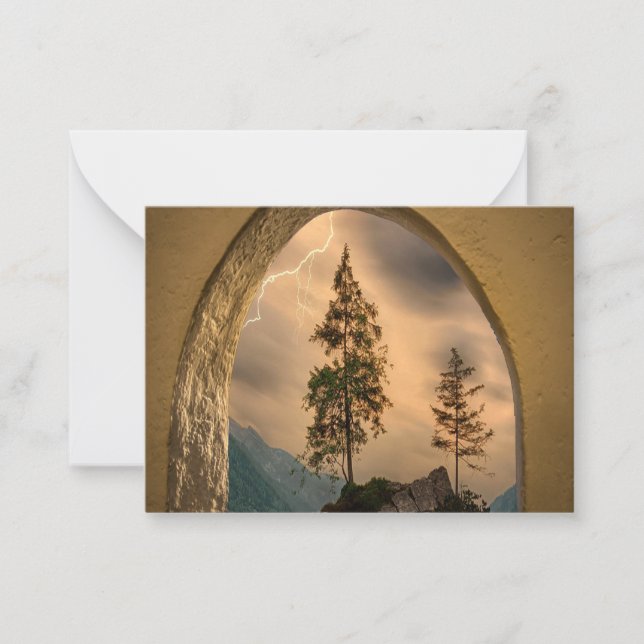 Watercolor Mountain ,Nature Waterco Card (Front)