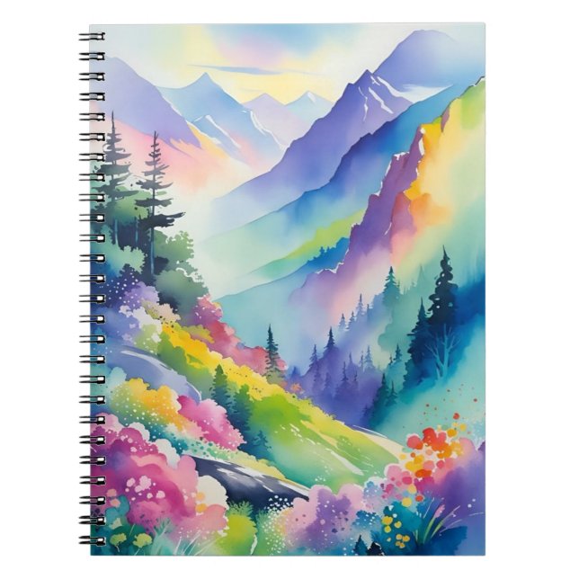watercolor Mountain notebook (Front)