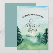 Watercolor Mountain Save the Date