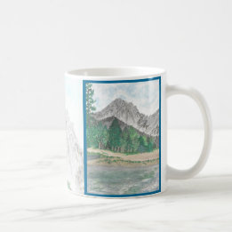 Watercolor Mountain Scene Personalized Mug