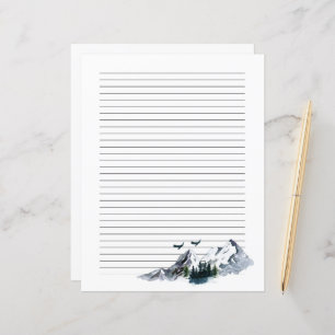 Watercolor Mountain Stationery Paper