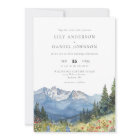 Watercolor Mountain Wildflower Photo Wedding