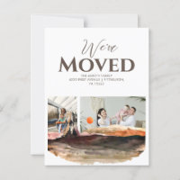 Watercolor Mountains 2 Photos Moving Announcement