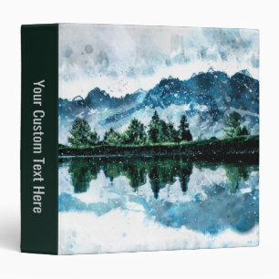 Watercolor Mountains Binder