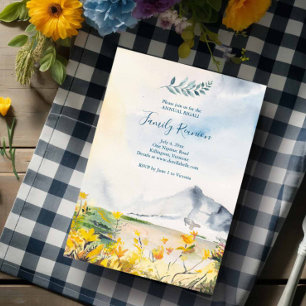 Watercolor Mountains Family Reunion Invitation