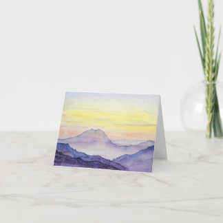 Watercolor Mountains Notecard