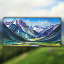 Watercolor Mountains Paysage Pittoresque