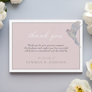 Watercolor Mourning Dove Memorial Thank You Card