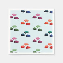 Watercolor multicolored clouds