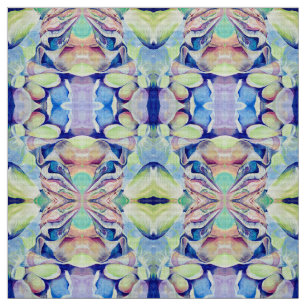 Watercolor Multicolored Vibrant Artdeco Abstract Fabric