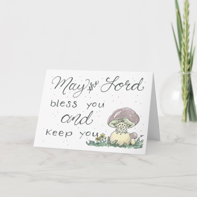 Watercolor Mushroom Card (Front)