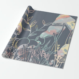 Watercolor Mushrooms Wrapping Paper
