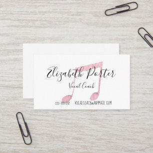 Watercolor Musical Notes Business Card