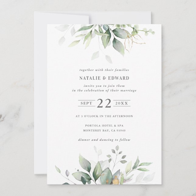 watercolor muted green foliage (Front)