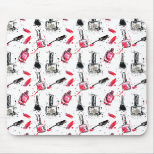 Watercolor Nail Polish Pattern Mouse Pad