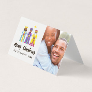 Watercolor Nativity Christmas Photo