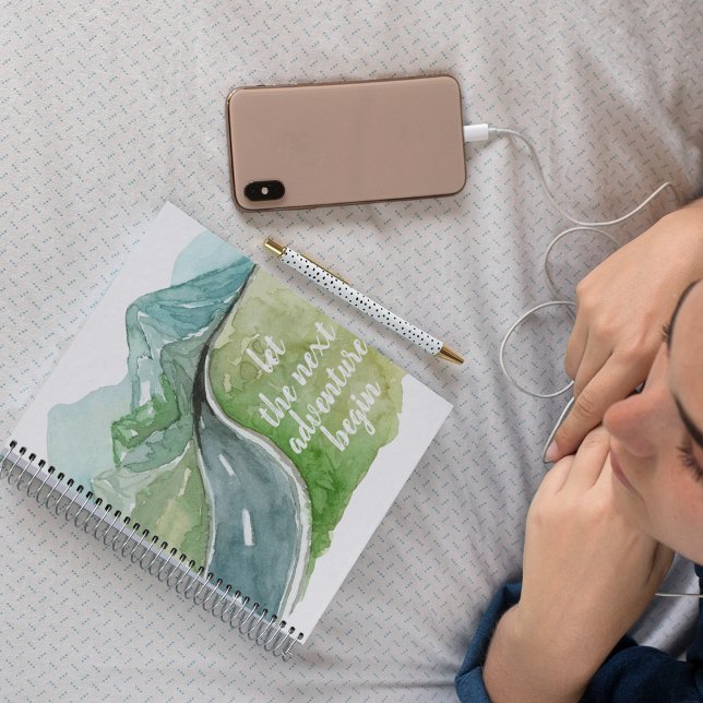Watercolor Nature Let's The Next Adventure Begin Notebook (Creator Uploaded)