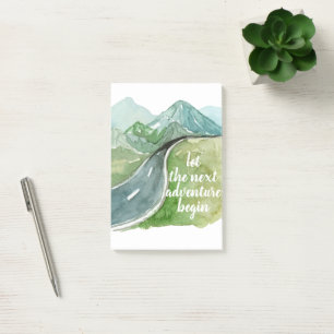Watercolor Nature Let's The Next Adventure Begin Post-it Notes