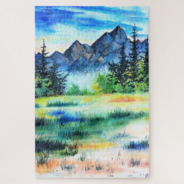 Watercolor Nature Puzzle (Vertical)