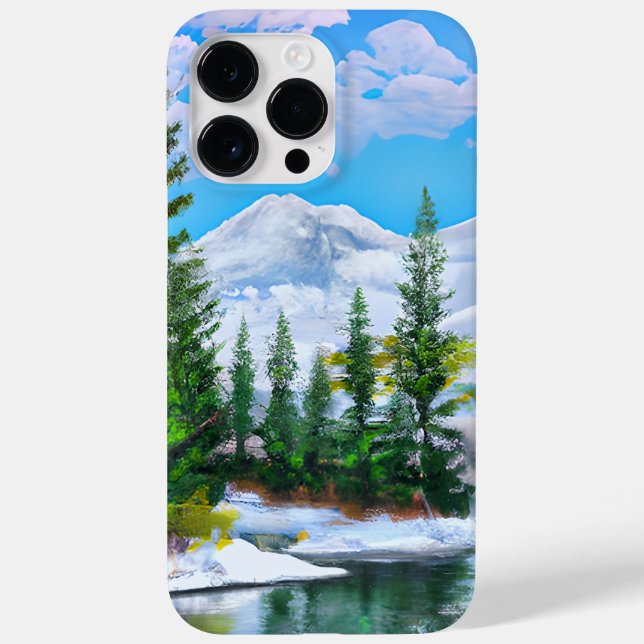 Watercolor Nature Winter Snowfall Painting Case-Mate iPhone Case (Back)