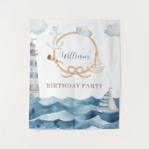 Watercolor Nautical Birthday Party