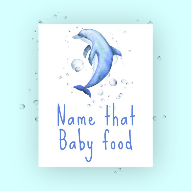 Watercolor nautical - Name that baby food Poster (Creator Uploaded)