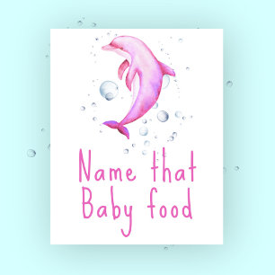 Watercolor nautical - Name that baby food Poster