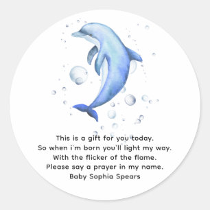 Watercolor nautical - prayer candle label