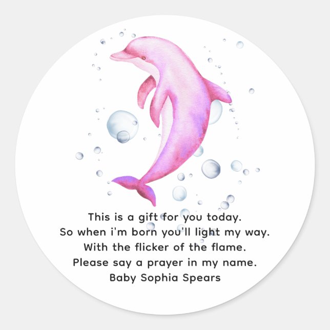 Watercolor nautical - prayer candle label (Front)