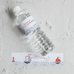 Watercolor Nautical Red And Blue Kids Birthday Water Bottle Label<br><div class="desc">Our "Sail Away Kid's Birthday Party" collection features watercolor illustrations of sail boats,  a sailor bunny and underwater animals in a beautiful red and blue combination. All information is in a typewriter font ready for easy customization. Check our store for more matching items.</div>