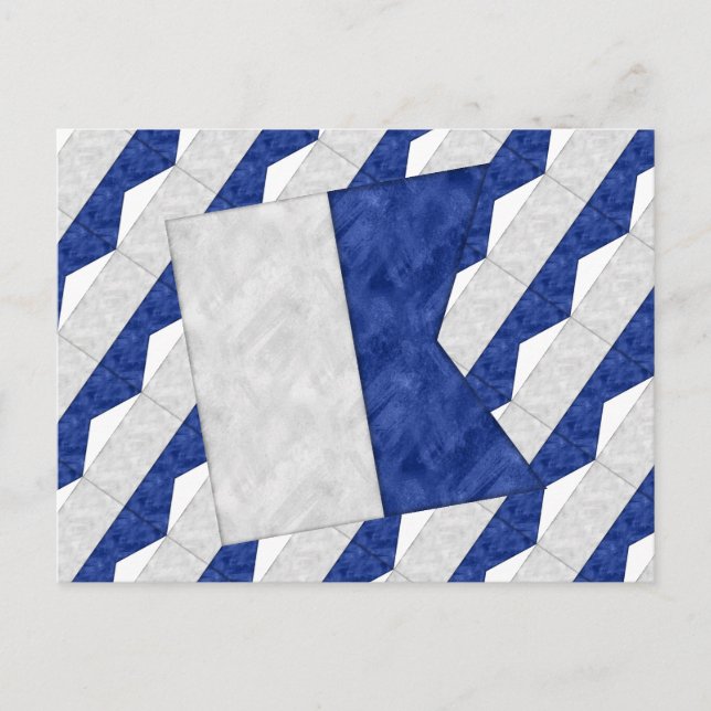 Watercolor Nautical Signal Maritime Flag Postcard (Front)