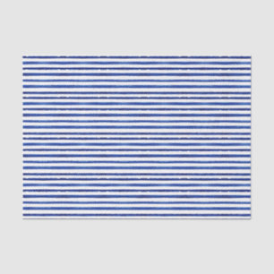 Watercolor Navy and White Stripes Tissue Paper