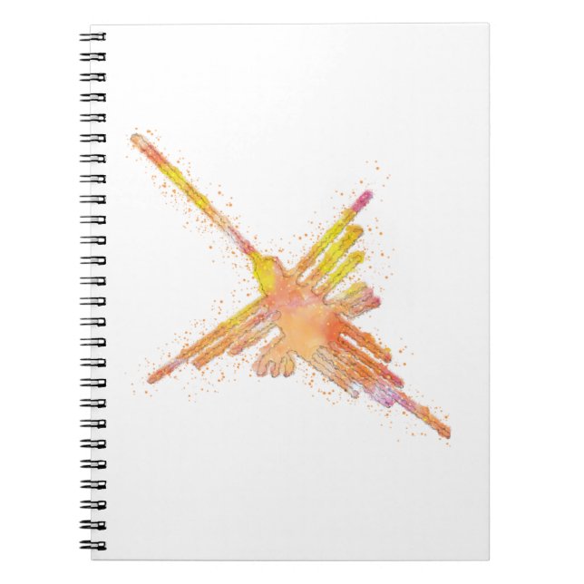 Watercolor Nazca Hummingbird Notebook (Front)